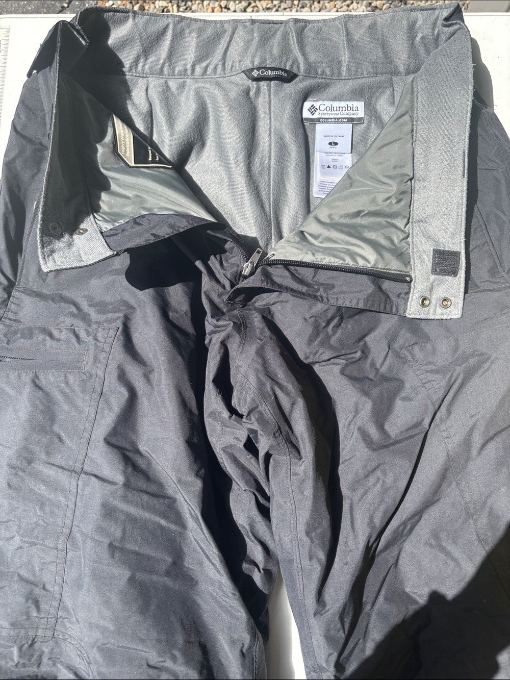 Columbia Men's Charcoal Gray Waterproof Shell Pants
